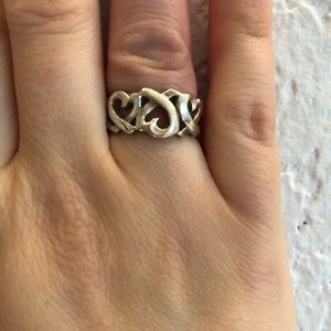 Tiffany silver heart ring